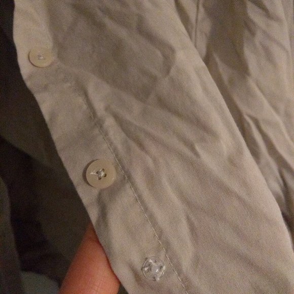 2 Beige Le Chateau Dress Shirts (One NWT) - Picture 3 of 6